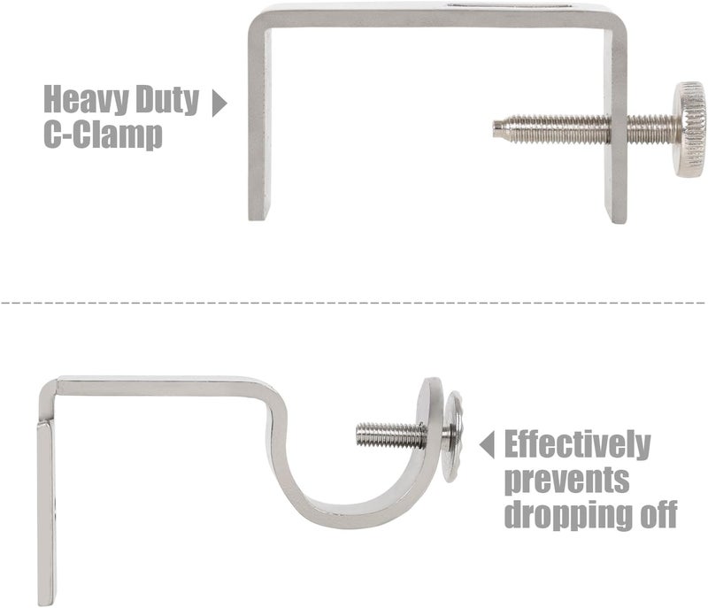 INSFITY Outside Mounted Blinds Curtain Rod Bracket (Only Fit for 1.3-2 inches Rectangle Headrail) No Drill No Tools Required (Patent Depending) - Image 5